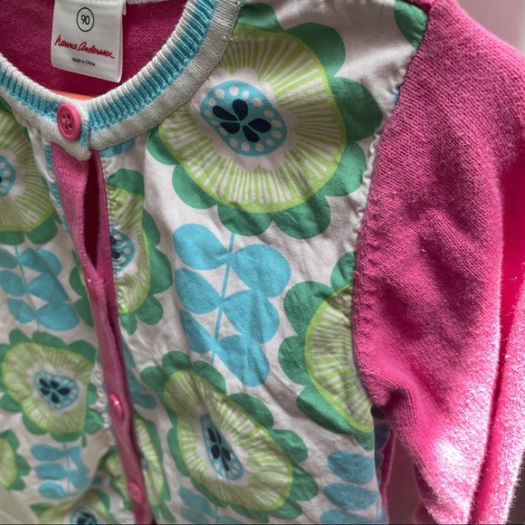 Hanna Andersson Patterned Floral Cardigan Sweater - Picture 3 of 4